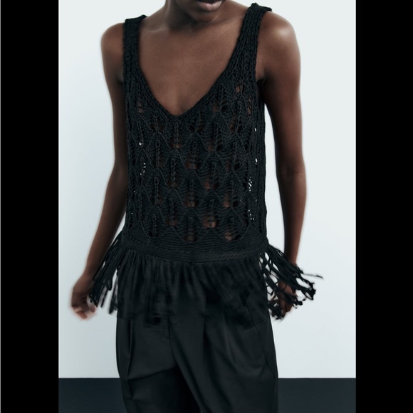 FRINGED KNIT TOP - Picture 3 of 9